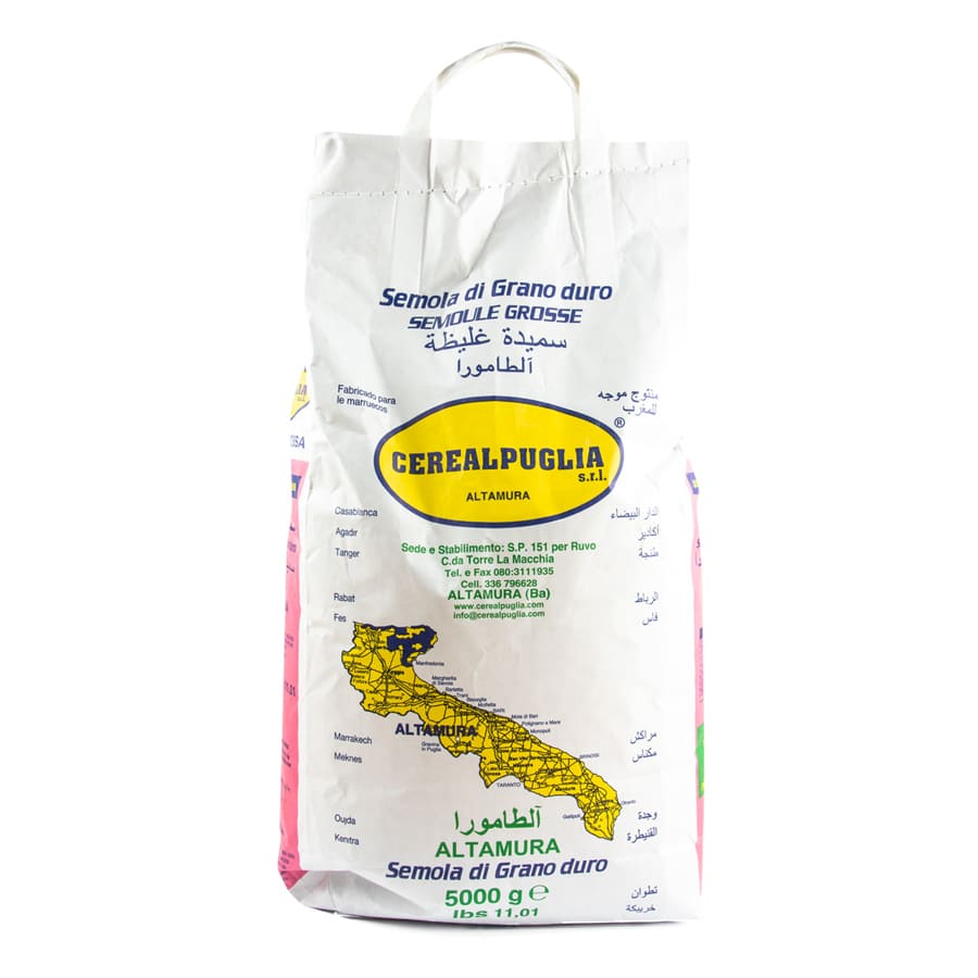 CEREALPUGLIA SEMOLA DI GRANO RIMACINATA DURO GROSSA 5Kg